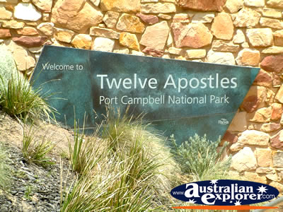 Great Ocean Road Apostles Sign . . . CLICK TO VIEW ALL GREAT OCEAN ROAD POSTCARDS