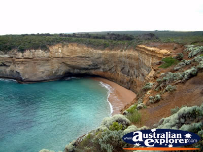 View of Great Ocean Road Loch Ard Gorge . . . CLICK TO VIEW ALL GREAT OCEAN ROAD POSTCARDS
