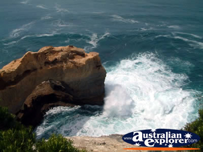 Looking Down at Great Ocean Road the Arch . . . CLICK TO VIEW ALL GREAT OCEAN ROAD POSTCARDS