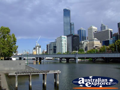 Melbourne City View from Across the Water . . . CLICK TO VIEW ALL MELBOURNE POSTCARDS