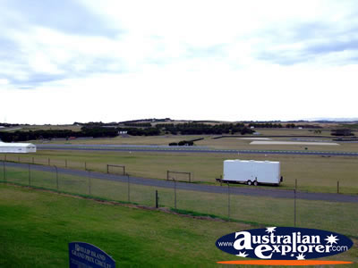 Phillip Island Race Track from Side of Track . . . CLICK TO VIEW ALL PHILLIP ISLAND (RACE TRACK AND MUSEUM) POSTCARDS