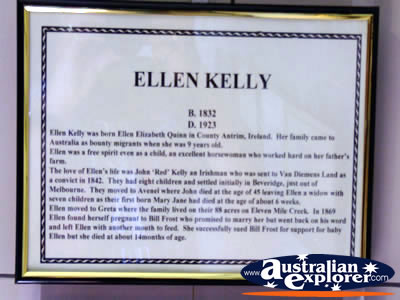 Beechworth Courthouse Ellen Kelly Display . . . CLICK TO VIEW ALL BEECHWORTH (COURTHOUSE) POSTCARDS
