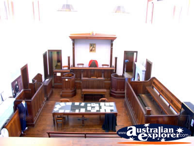 Inside Beechworth Courthouse . . . CLICK TO VIEW ALL BEECHWORTH (COURTHOUSE) POSTCARDS