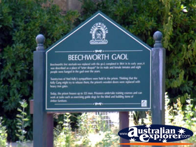 Beechworth Gaol . . . CLICK TO VIEW ALL BEECHWORTH POSTCARDS