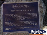 Beechworth Telegraph Station Plaque . . . CLICK TO ENLARGE