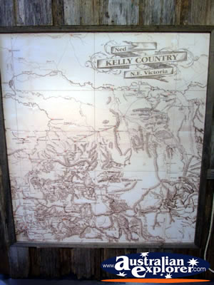 Ned Kelly Country Map in Wangaratta . . . VIEW ALL WANGARATTA PHOTOGRAPHS