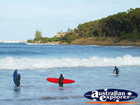 Surfers enjoying the surf at Apollo  Bay . . . CLICK TO ENLARGE