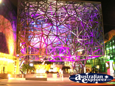 Night Shot of Federation Square . . . CLICK TO VIEW ALL MELBOURNE (FEDERATION SQUARE) POSTCARDS