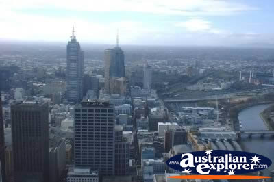 Melbourne City View from Rialto Tower . . . CLICK TO VIEW ALL MELBOURNE POSTCARDS