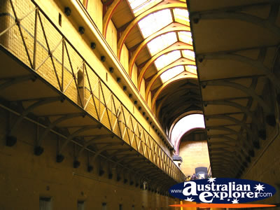 Rows of Cells in Old Melbourne Gaol . . . CLICK TO VIEW ALL MELBOURNE (OLD MELBOURNE GAOL) POSTCARDS