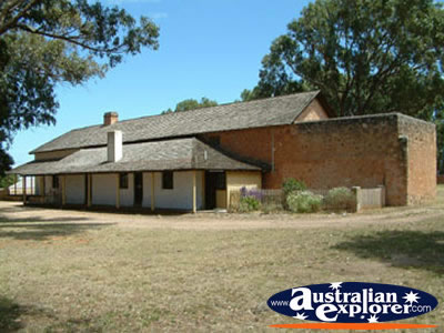 Outside Police Station And Gaol in Greenough . . . CLICK TO VIEW ALL GREENOUGH POSTCARDS