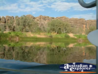 Fitzroy Crossing Geikie Gorge Greenery and Rock Walls . . . CLICK TO ENLARGE
