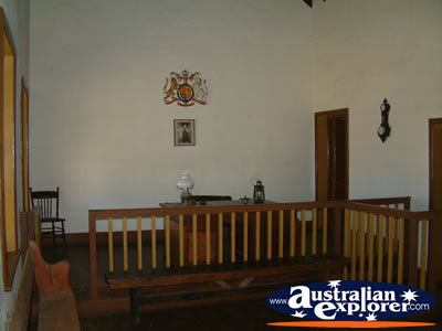 Inside of Greenough Police Station And Gaol . . . CLICK TO VIEW ALL GREENOUGH POSTCARDS