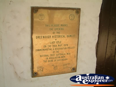 Greenough Police Station And Gaol Plaque . . . VIEW ALL GREENOUGH PHOTOGRAPHS