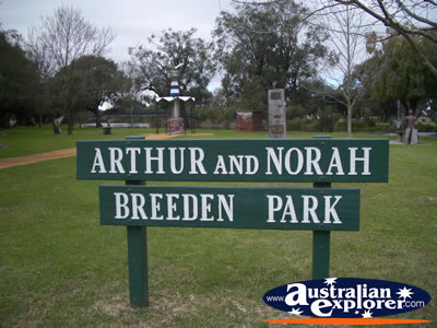 Arthur Norah Breeden Park Sign . . . VIEW ALL BUSSELTON PHOTOGRAPHS