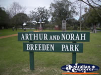 Arthur Norah Breeden Park Sign . . . CLICK TO ENLARGE
