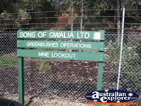 Greenbushes Mine Lookout Sign . . . CLICK TO ENLARGE