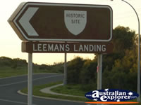Leemans Landing Sign . . . CLICK TO ENLARGE
