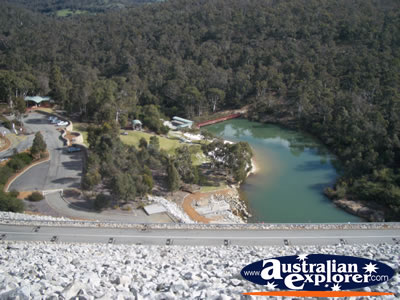 View of North Dandalup Dam . . . CLICK TO VIEW ALL NORTH DANDALUP DAM POSTCARDS