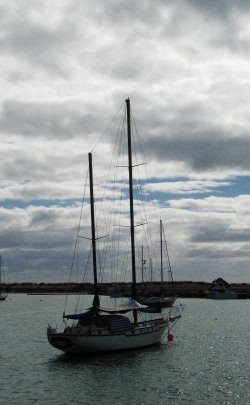 Boat Gliding Along The Ocean