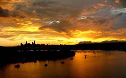 Sunset Sky Over Brisbane