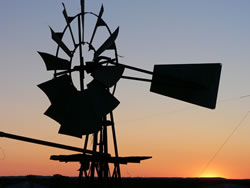 Windmill At Sunset