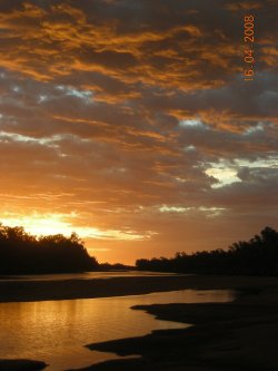 Gascoyne River At Sunset 