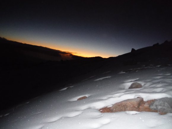 Watching Sunrise Over Equatorial Snow