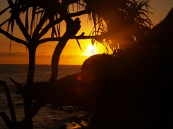 Sunrise Over Burleigh Point On The Gold Coast