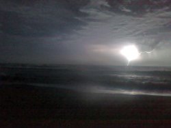 Lightning Bolt Over Sea