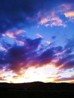 Sunset Over Hills