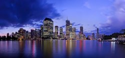 Brisbane Blue Hour {panorama}