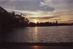 Sunset Over A Lake At Jerilderie