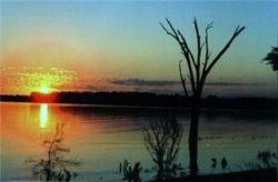 Sunset Over The Lake