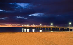 Glenelg Beach At Night