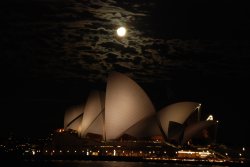 Moon Rise Over The Opera House
