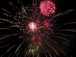 Fireworks In Tamworth Bicentennial Park 2011