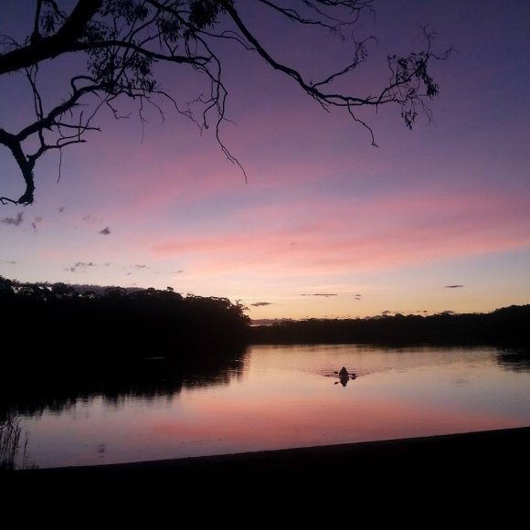 Sunset At Georges River Near East Hills Station