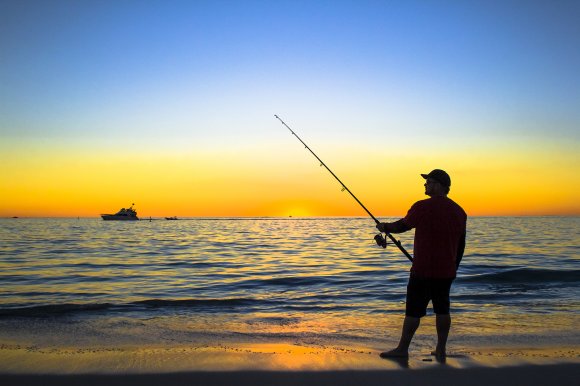 Silhouette Of Fisherman