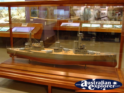 Glass Ship Display at Australian War Memorial . . . CLICK TO VIEW ALL AUSTRALIAN WAR MEMORIAL - MUSEUM POSTCARDS
