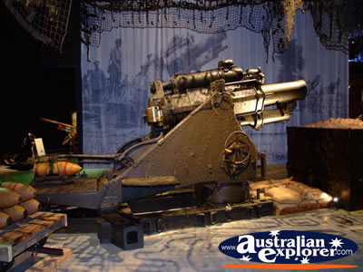 Indoor Australian War Memorial Weapon Display . . . VIEW ALL AUSTRALIAN WAR MEMORIAL - MUSEUM PHOTOGRAPHS