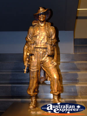 Australian War Memorial Soldier Sculpture . . . CLICK TO VIEW ALL AUSTRALIAN WAR MEMORIAL - MUSEUM POSTCARDS