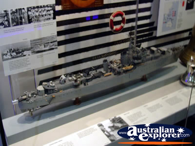 Ship Display at Australian War Memorial . . . CLICK TO VIEW ALL AUSTRALIAN WAR MEMORIAL - MUSEUM POSTCARDS
