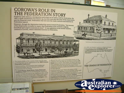 Corowa Museum Federation Display . . . VIEW ALL COROWA MUSEUM PHOTOGRAPHS