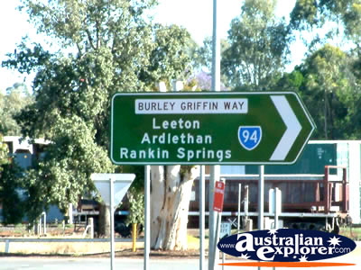 Griffith Road Sign . . . CLICK TO VIEW ALL GRIFFITH POSTCARDS