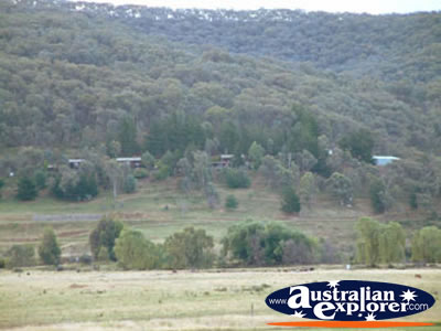 View of Khancoban from Behind Lakeside Caravan Park . . . CLICK TO VIEW ALL KHANCOBAN POSTCARDS