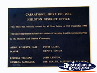 Hillston Council Plaque . . . CLICK TO ENLARGE