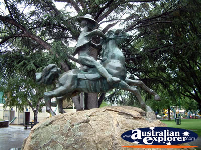 Cooma Statue in Centenery Park . . . CLICK TO VIEW ALL COOMA POSTCARDS