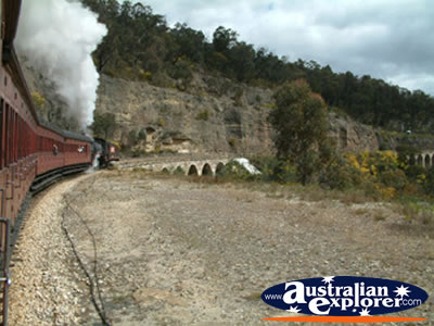 Zig Zag Railway View of the Train from the Rear Carriage . . . CLICK TO VIEW ALL LITHGOW POSTCARDS