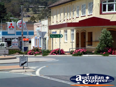Roundabout on Bombala Street . . . CLICK TO VIEW ALL BOMBALA POSTCARDS